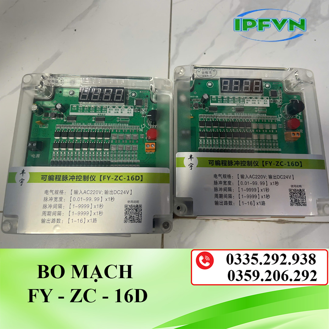 Bo mạch điều khiển van rũ bụi FY-ZC-16D Bo mạch điều khiển van rũ bụi FY-ZC-16D