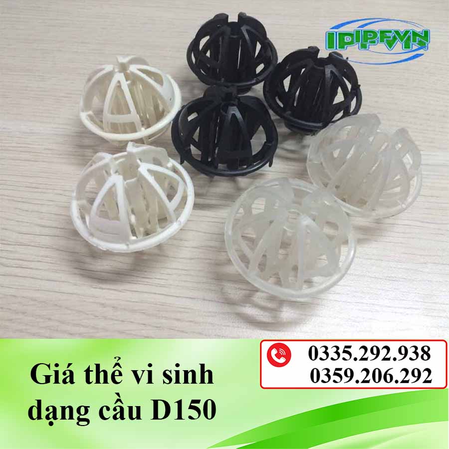 Giá thể vi sinh dạng cầu D150 (Cầu nhựa vi sinh)